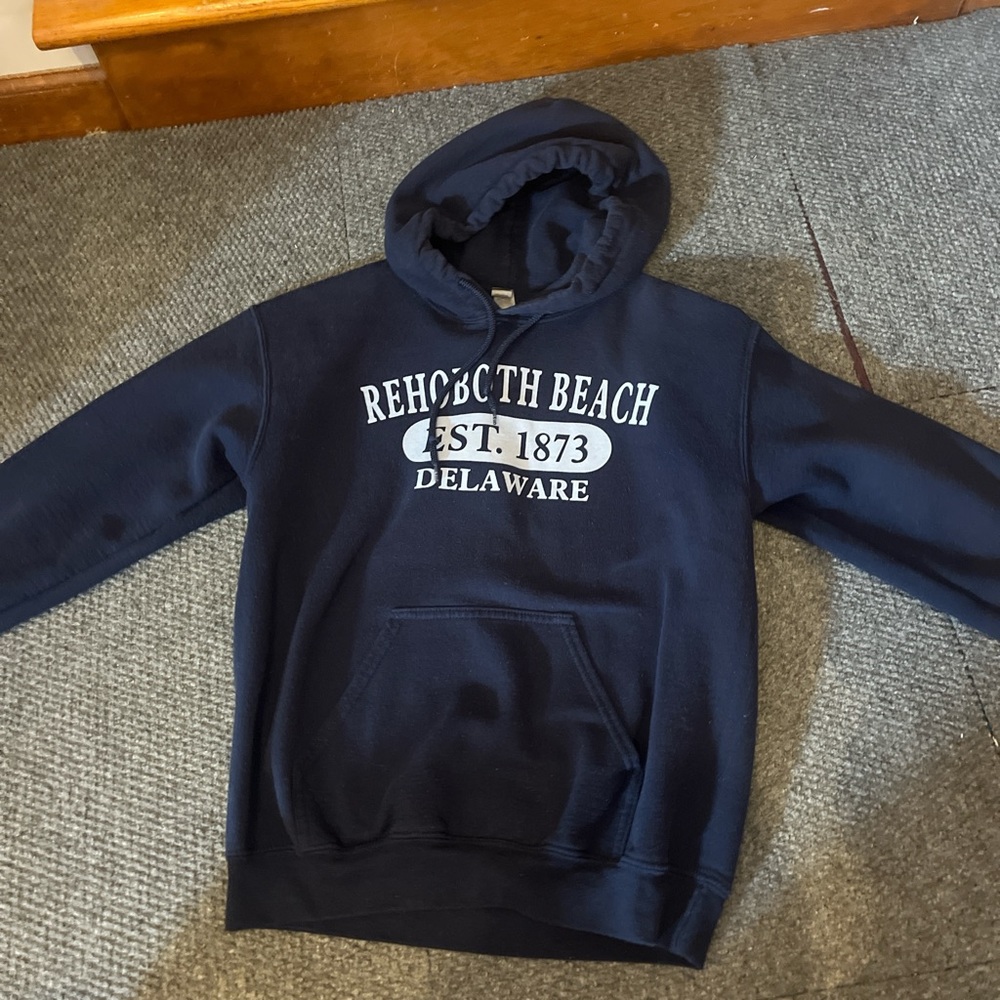 Navy blue Rehoboth Beach Delaware hoodie